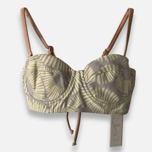 Cambria Bikini Top in Limestone